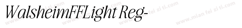 WalsheimFFLight Reg字体转换